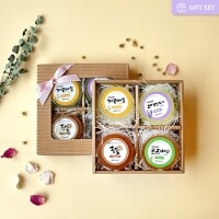 수제 허브 비누 4종 선물 세트 캐모마일 로즈마리 라벤더 황토 솝