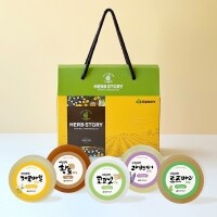 수제 허브 비누 5종 기프트 세트 캐모마일 로즈마리 라벤더 황토 코코넛