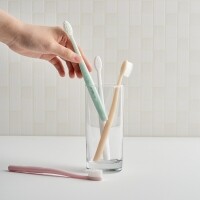 아침연한 숨쉬는 칫솔 부드러운 이중 미세모